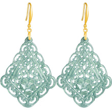 Natural Jade Earrings Silver Jadeite Earrings