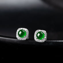 Natural Jade Earrings Silver Jadeite Earrings