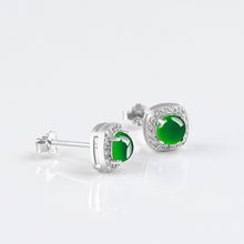 Natural Jade Earrings Silver Jadeite Earrings
