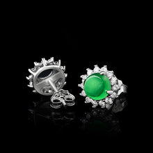 Natural Jade Earrings Silver Jadeite Earrings
