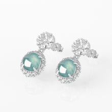 Natural Jade Earrings Silver Jadeite Earrings