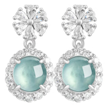 Natural Jade Earrings Silver Jadeite Earrings