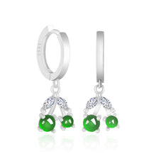 Natural Jade Earrings Silver Jadeite Earrings