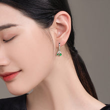 Natural Jade Earrings Silver Jadeite Earrings