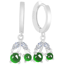 Natural Jade Earrings Silver Jadeite Earrings