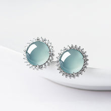 Natural Jade Earrings Silver Jadeite Earrings