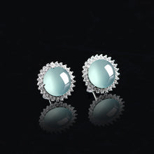 Natural Jade Earrings Silver Jadeite Earrings