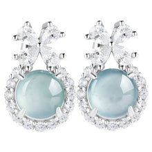 Natural Jade Earrings Silver Jadeite Earrings