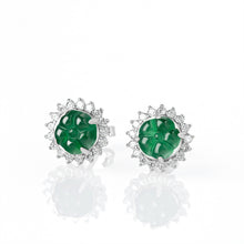 Natural Jade Earrings Silver Jadeite Earrings
