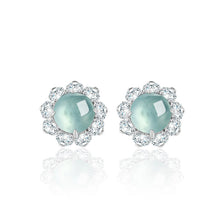 Natural Jade Earrings Silver Jadeite Earrings