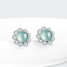 Natural Jade Earrings Silver Jadeite Earrings