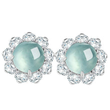 Natural Jade Earrings Silver Jadeite Earrings