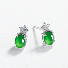 Natural Jade Earrings Silver Jadeite Earrings