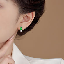 Natural Jade Earrings Silver Jadeite Earrings