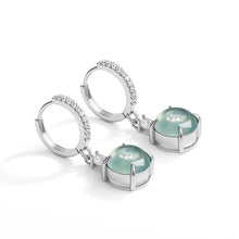 Natural Jade Earrings Silver Jadeite Earrings