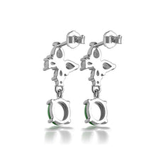 Natural Jade Earrings Silver Jadeite Earrings