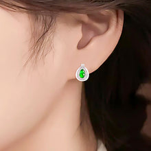 Natural Jade Earrings Silver Jadeite Earrings