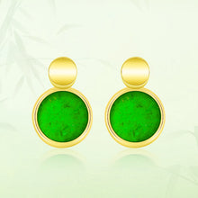 Natural Jade Earrings Silver Jadeite Earrings