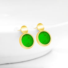 Natural Jade Earrings Silver Jadeite Earrings