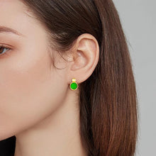 Natural Jade Earrings Silver Jadeite Earrings