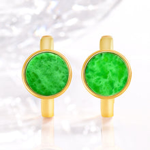 Natural Jade Earrings Silver Jadeite Earrings