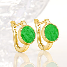 Natural Jade Earrings Silver Jadeite Earrings