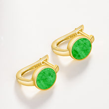 Natural Jade Earrings Silver Jadeite Earrings