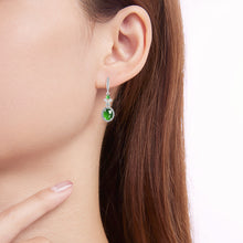 Natural Jade Earrings Silver Jadeite Earrings