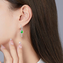 Natural Jade Earrings Silver Jadeite Earrings