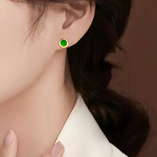 Natural Jade Earrings Silver Jadeite Earrings