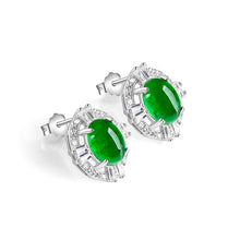 Natural Jade Earrings Silver Jadeite Earrings