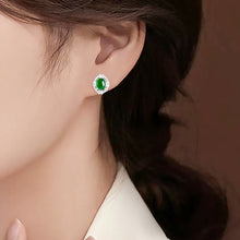 Natural Jade Earrings Silver Jadeite Earrings