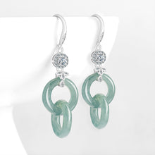 Natural Jade Earrings Silver Jadeite Earrings