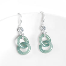 Natural Jade Earrings Silver Jadeite Earrings