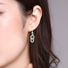 Natural Jade Earrings Silver Jadeite Earrings