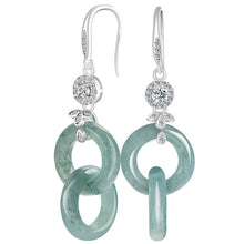 Natural Jade Earrings Silver Jadeite Earrings