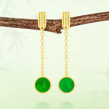 Natural Jade Earrings Silver Jadeite Earrings