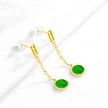 Natural Jade Earrings Silver Jadeite Earrings