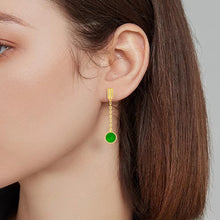 Natural Jade Earrings Silver Jadeite Earrings