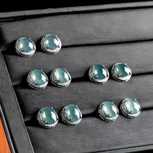 Natural Jade Earrings Silver Jadeite Earrings