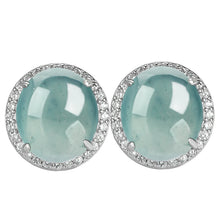 Natural Jade Earrings Silver Jadeite Earrings