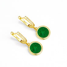 Natural Jade Earrings Silver Jadeite Earrings