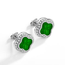 Natural Jade Earrings Silver Jadeite Earrings