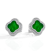 Natural Jade Earrings Silver Jadeite Earrings