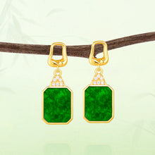 Natural Jade Earrings Silver Jadeite Earrings