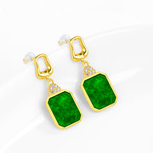 Natural Jade Earrings Silver Jadeite Earrings