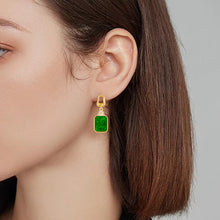 Natural Jade Earrings Silver Jadeite Earrings