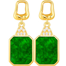 Natural Jade Earrings Silver Jadeite Earrings
