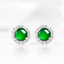 Natural Jade Earrings Silver Jadeite Earrings