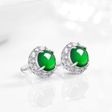 Natural Jade Earrings Silver Jadeite Earrings